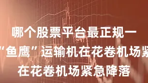 哪个股票平台最正规一架美军“鱼鹰”运输机在花卷机场紧急降落